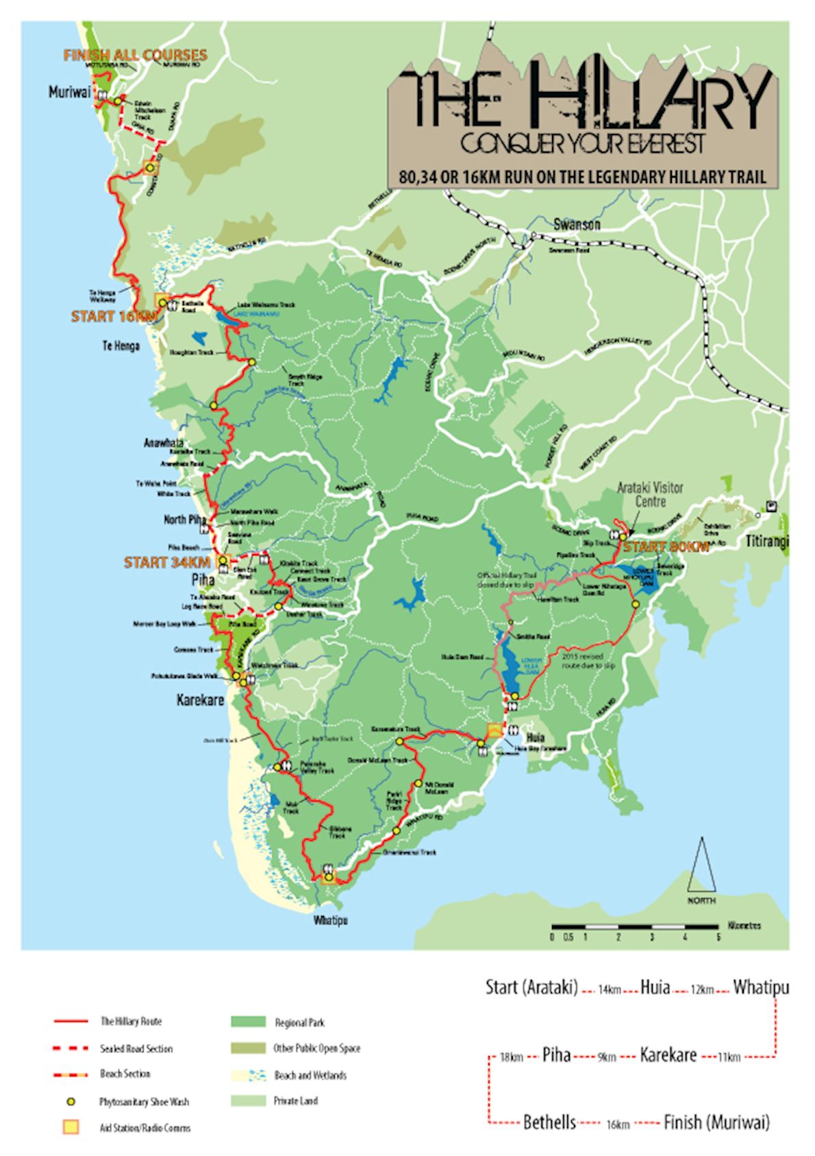 The Hilary Ultra MAPA DEL RECORRIDO DE