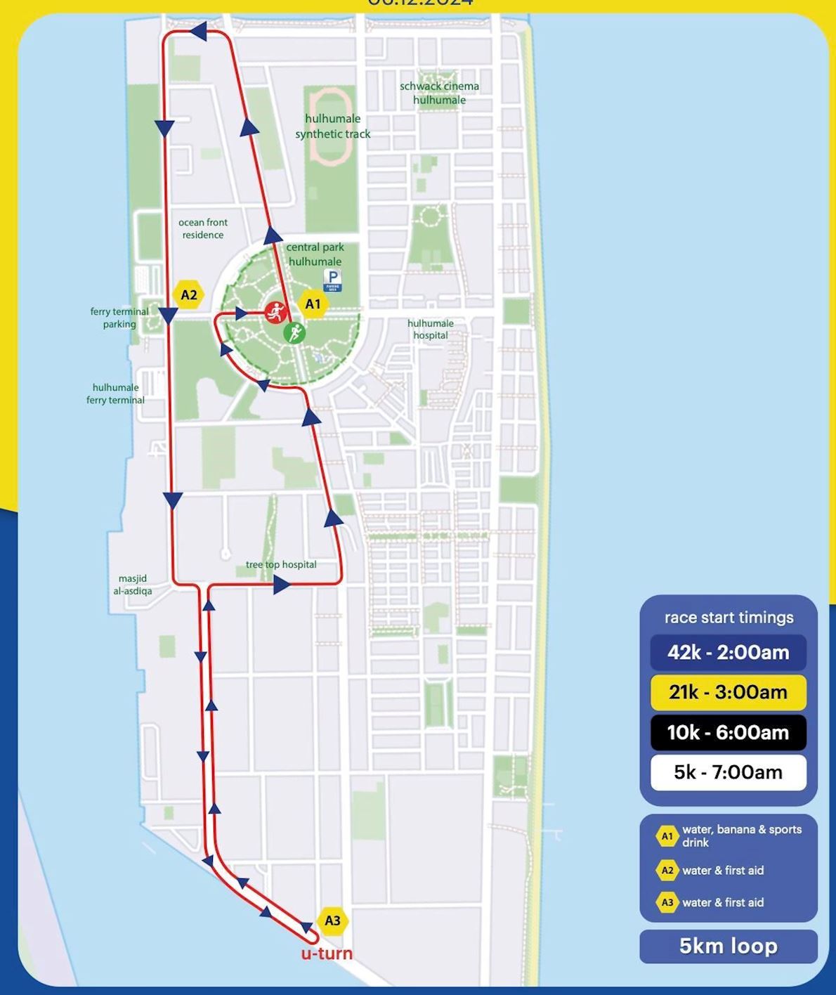The Maldives Long Run  MAPA DEL RECORRIDO DE