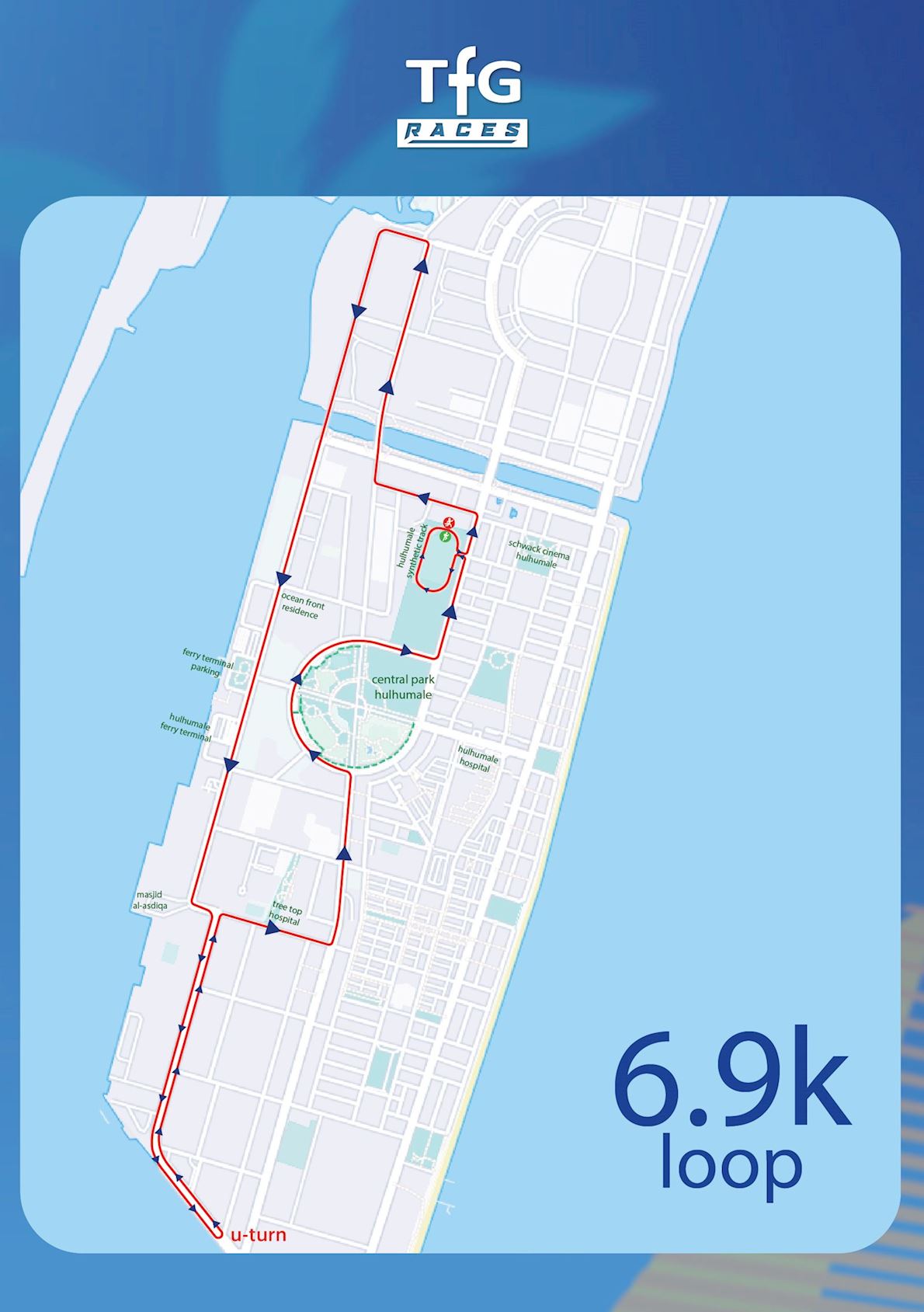 The Maldives Long Run  MAPA DEL RECORRIDO DE