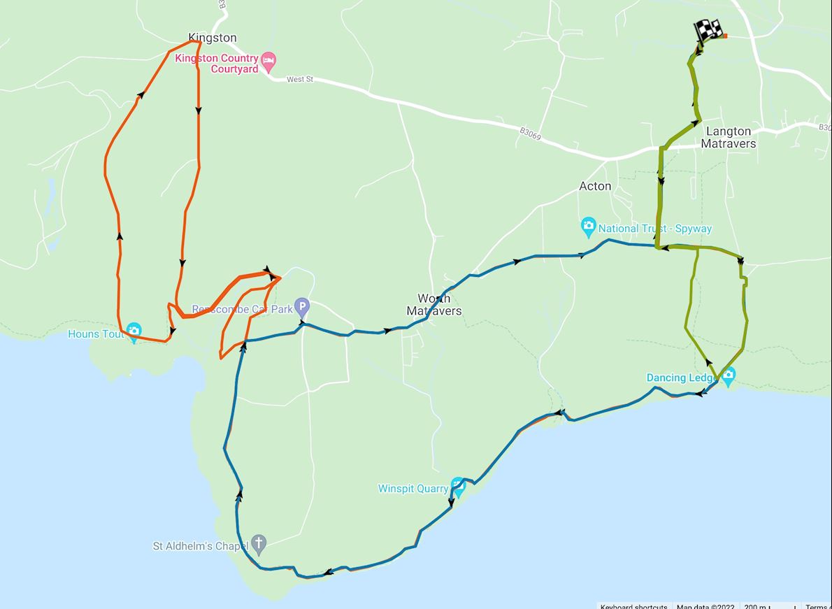 The Original Dorset Mappa del percorso