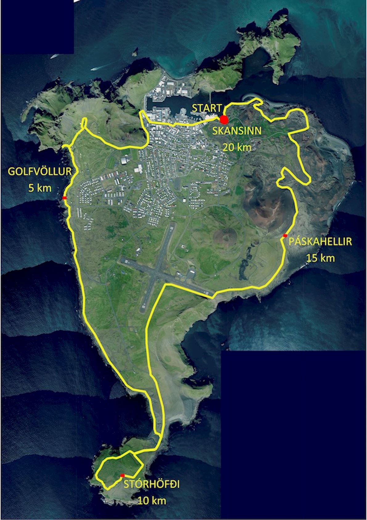 The Puffin Run Route Map