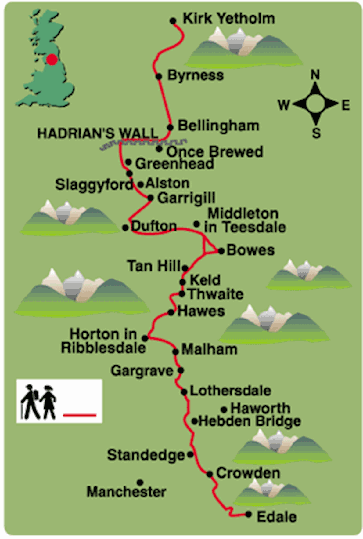 Montane Spine Challenger Route Map