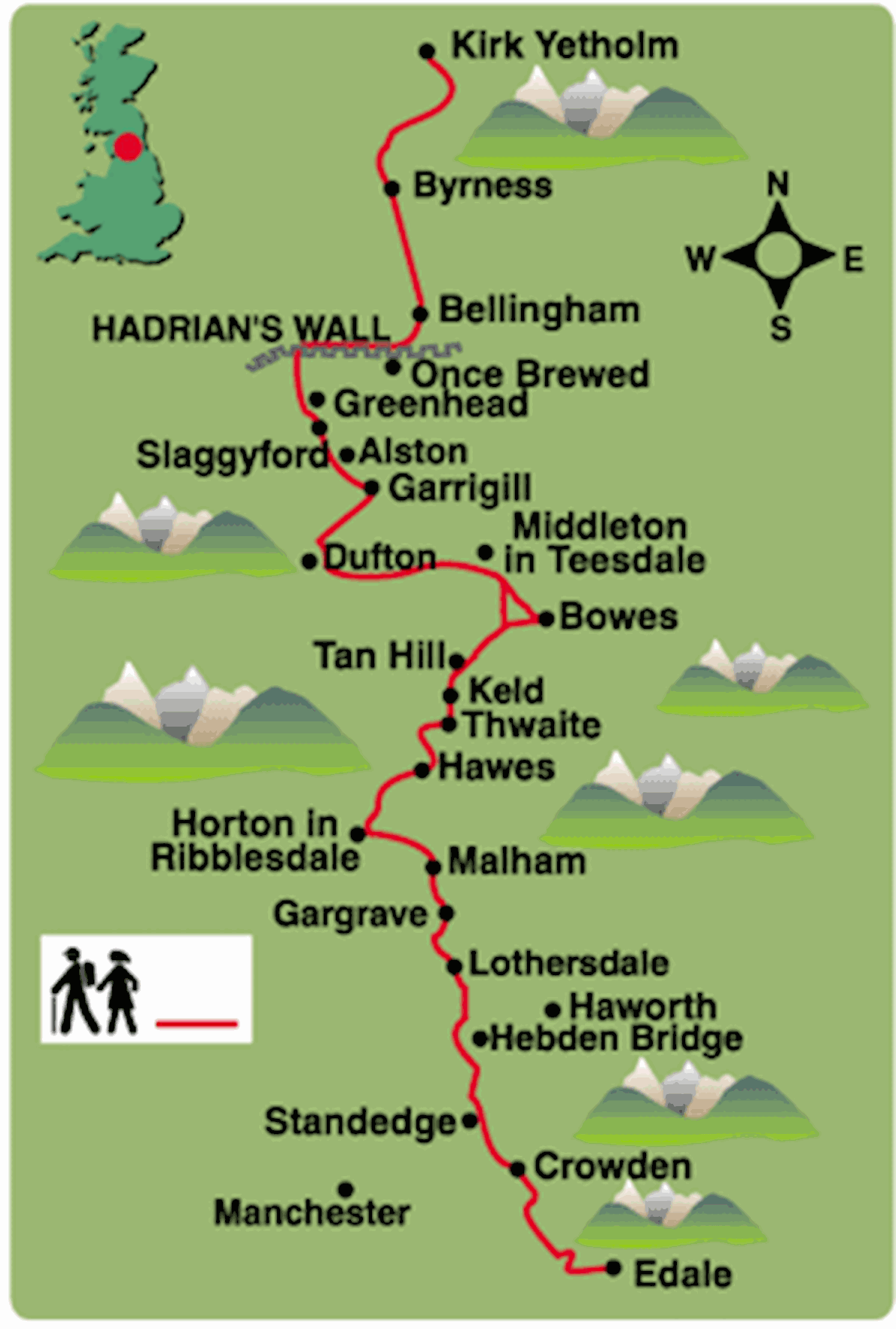 Montane Spine Challenger Mappa del percorso