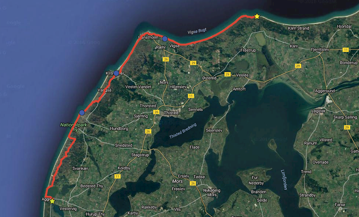 Thy Trail Marathon Route Map