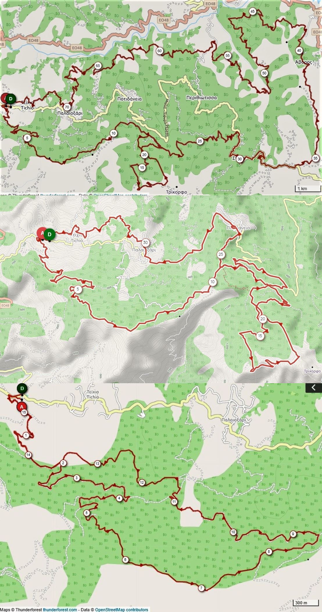 Tihiorace Mountain Bike Route Map