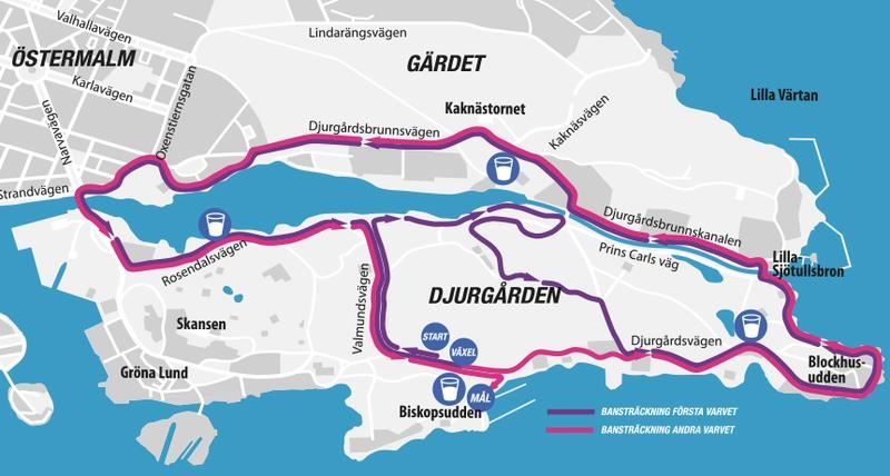 Tjejmilen 21K MAPA DEL RECORRIDO DE