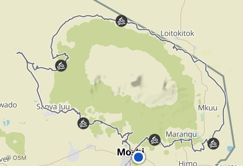 Tour de Kili Route Map