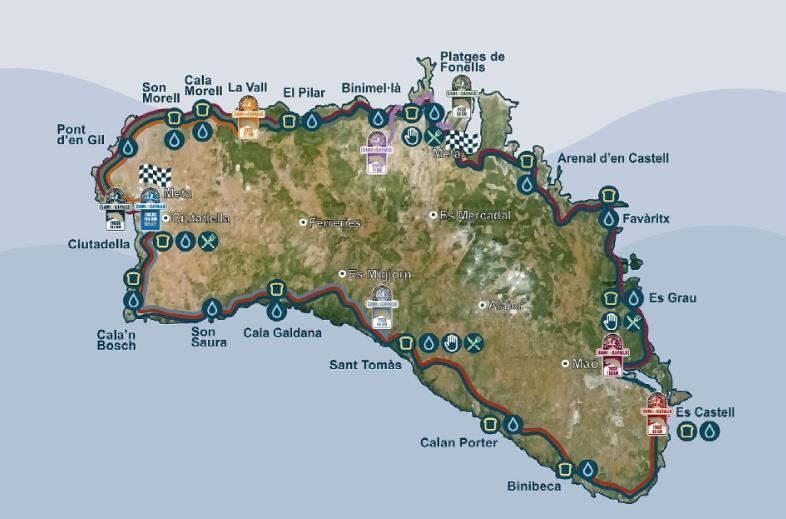 Trail Menorca Camí de Cavalls MAPA DEL RECORRIDO DE