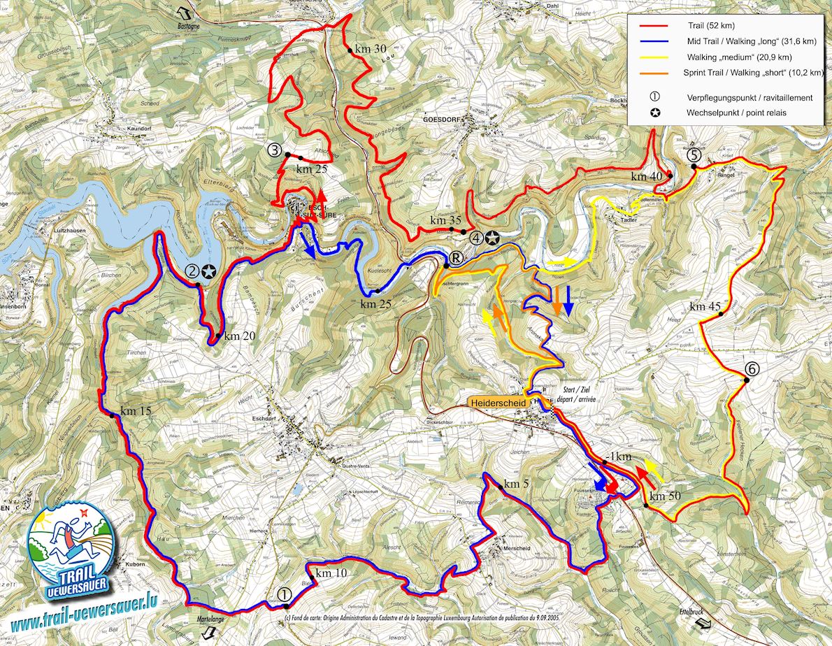 Trail Uewersauer MAPA DEL RECORRIDO DE