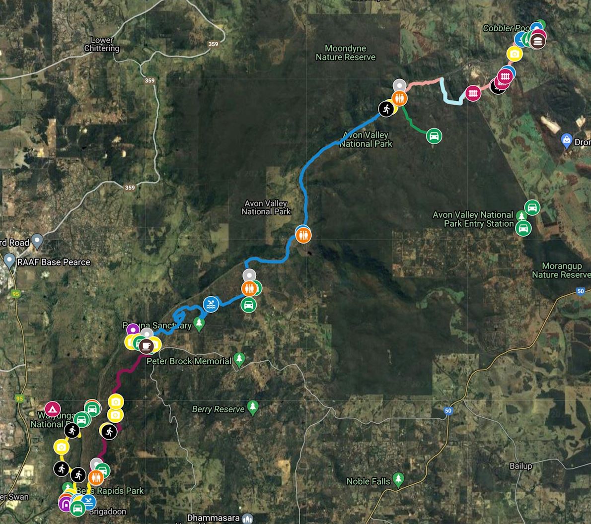 Transcend 65km Ultra Route Map