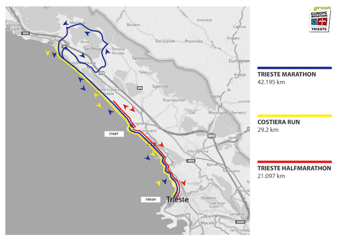 Trieste 21K MAPA DEL RECORRIDO DE