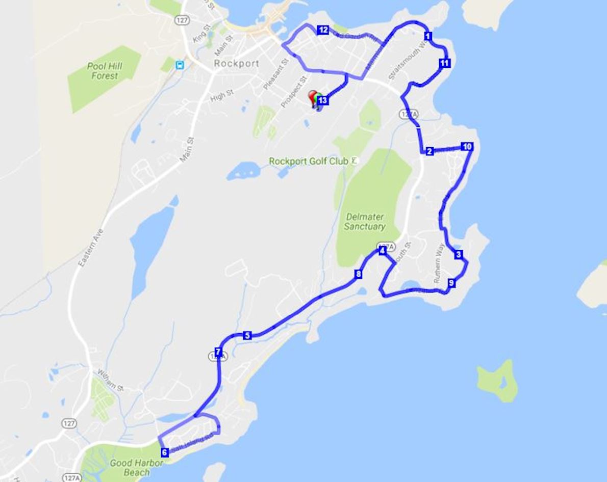 Triple Threat Half Marathon 路线图
