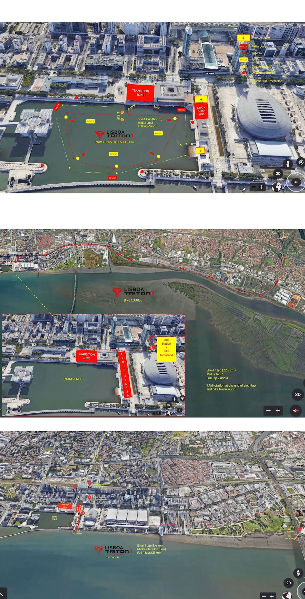 TRITON 1 Lisboa Triathlon Route Map