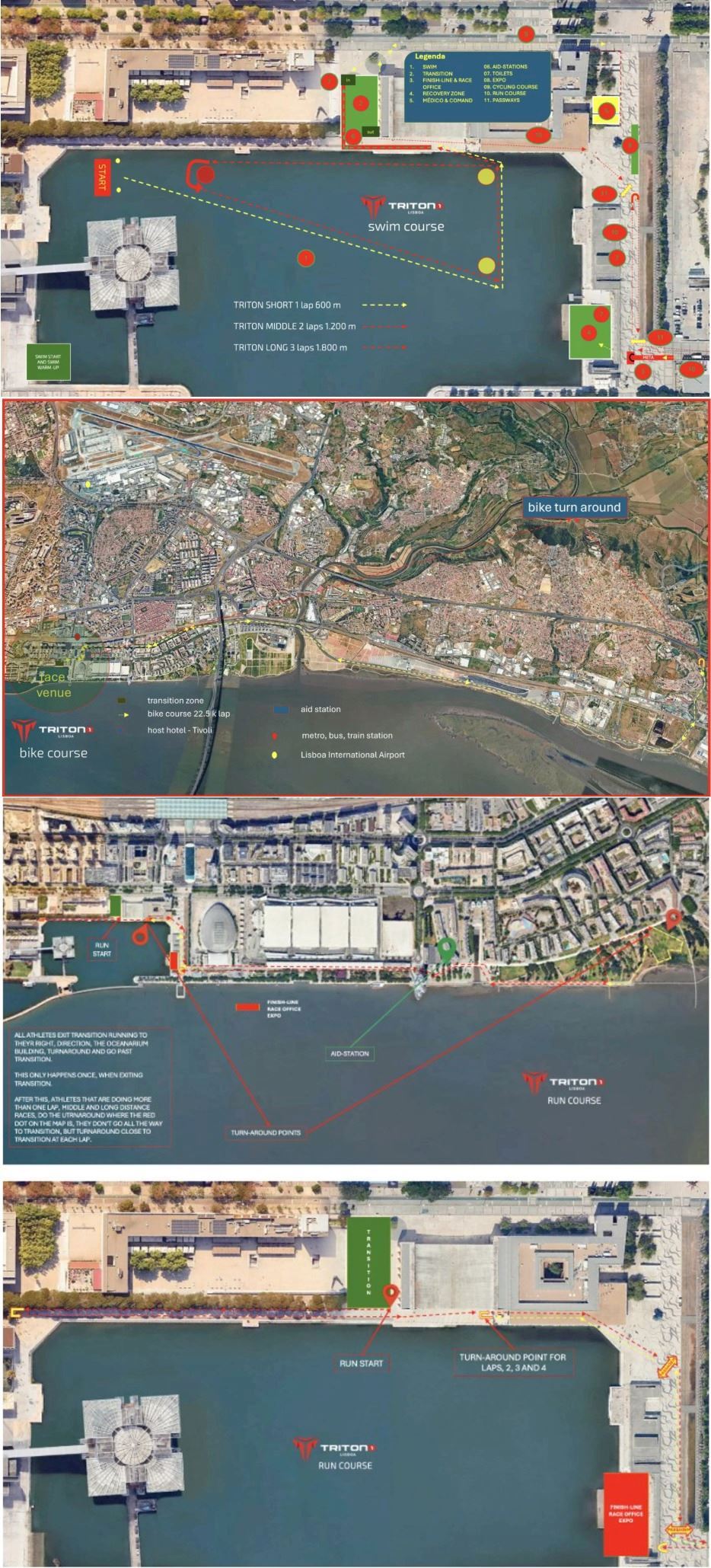 TRITON 1 Lisboa Triathlon Route Map