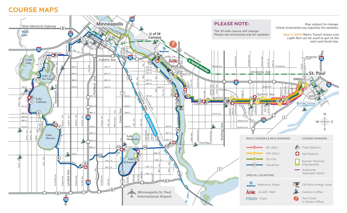 Medtronic Twin Cities Marathon Route Map