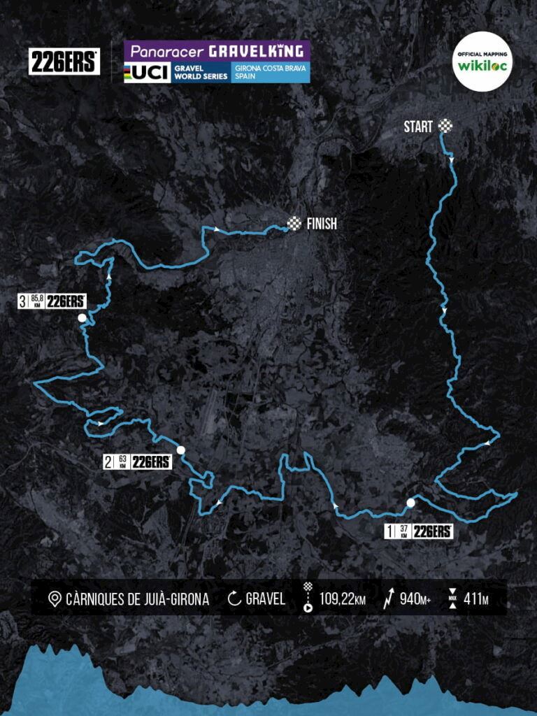 226ERS UCI Gravel World Series - Girona - Sea Otter Europe 路线图