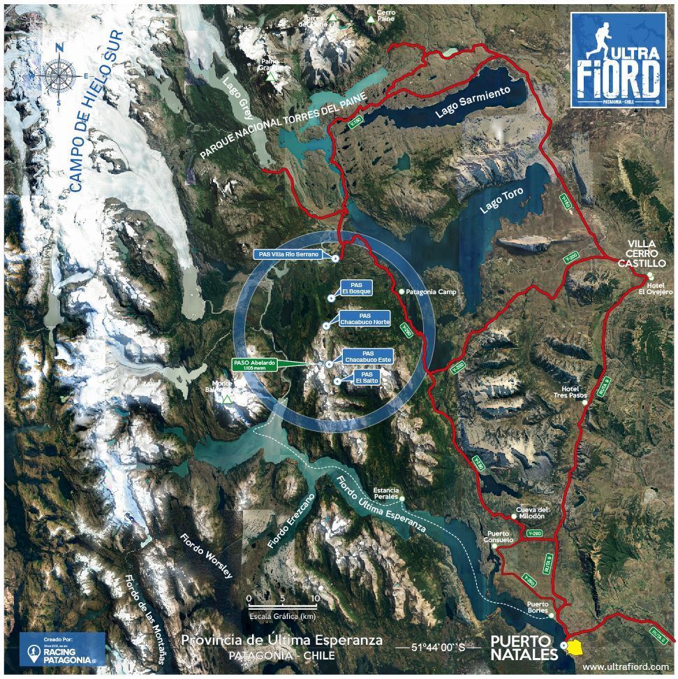 Ultra Fiord MAPA DEL RECORRIDO DE