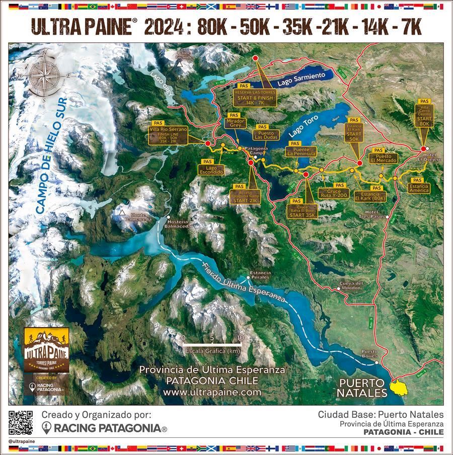 Ultra Paine Mappa del percorso