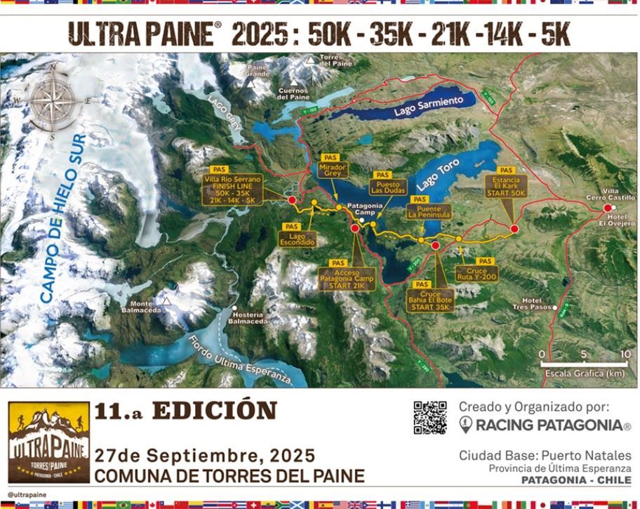 Ultra Paine Mappa del percorso