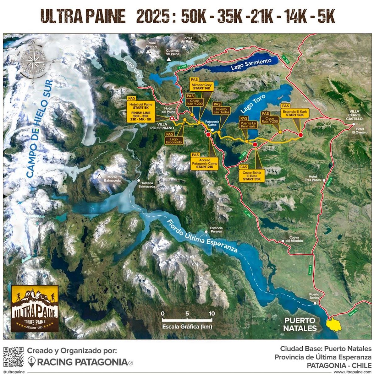 Ultra Paine Mappa del percorso