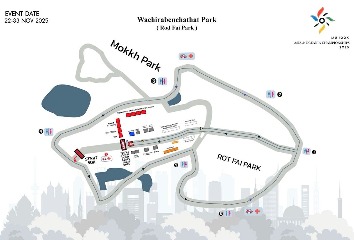 Ultra Park Run Thailand 100 - IAU 100K Asia & Oceania Championships Route Map