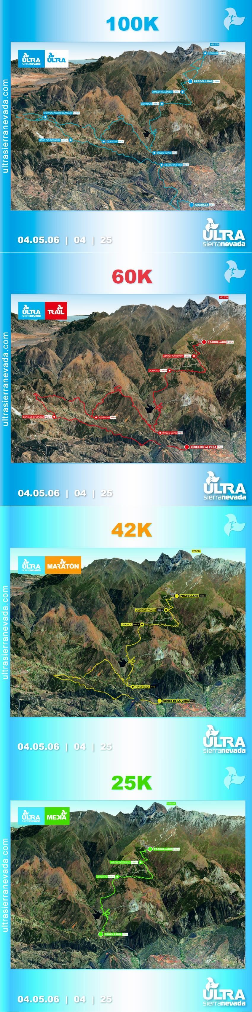 Ultra Sierra Nevada Route Map