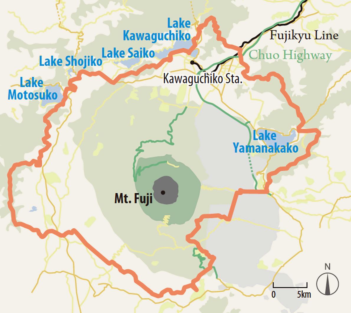Ultra Trail Mt Fuji 路线图