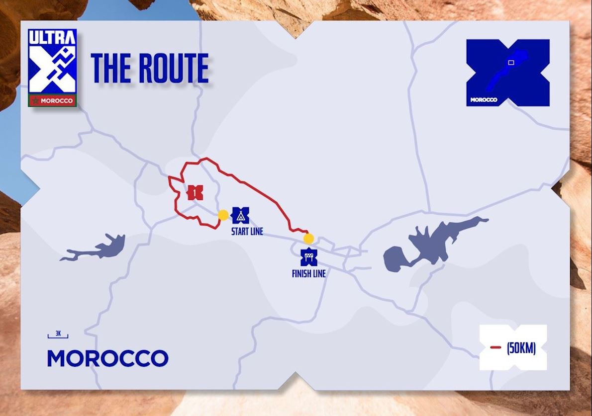 Ultra X Morocco Routenkarte