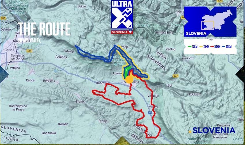 Ultra X I Feel Slovenia Routenkarte