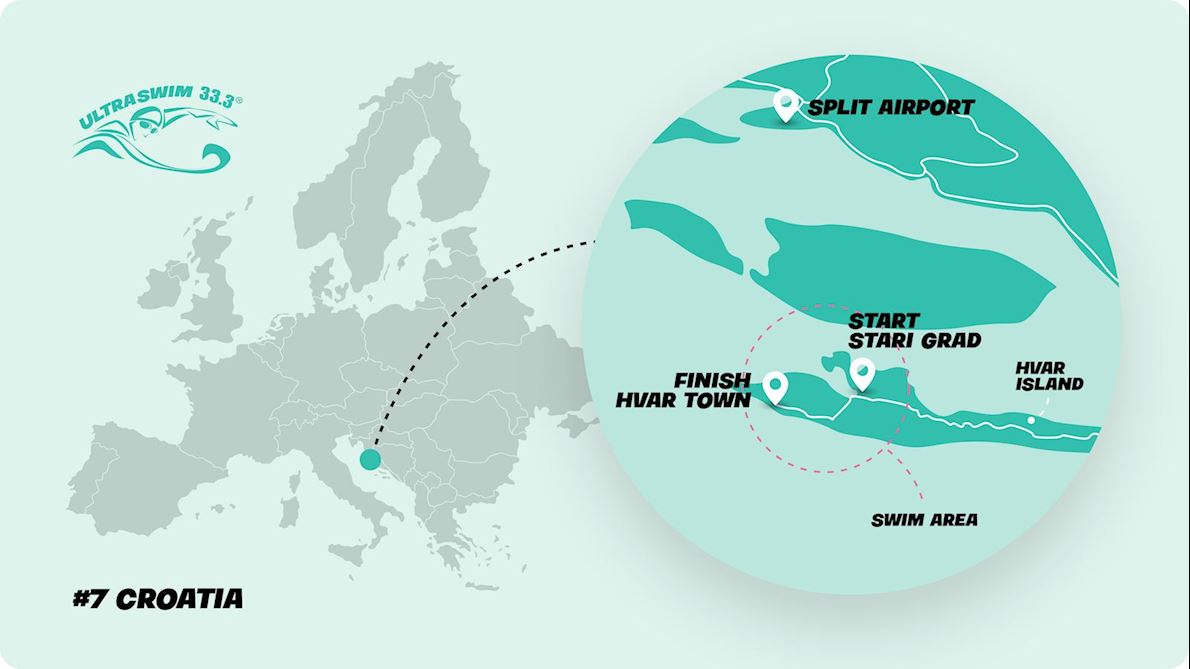 UltraSwim 33.3 #7Croatia Route Map