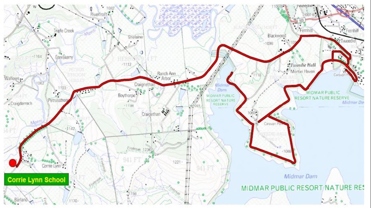 Umgeni Water Marathon Mappa del percorso