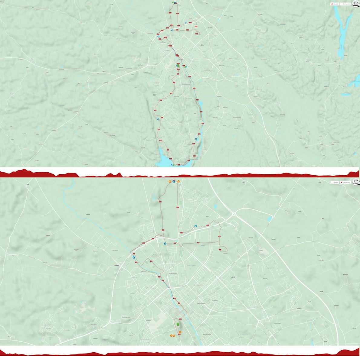 Uppsala Marathon & Half Marathon 路线图