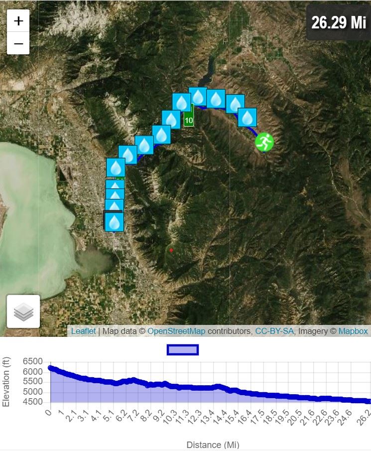 Utah Valley Marathon 路线图