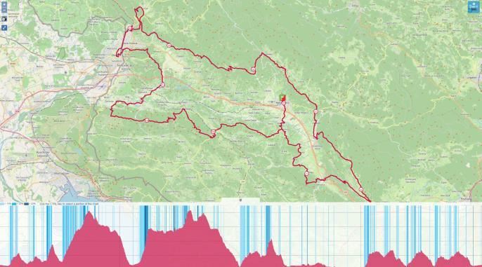 Ultra Trail Vipava Valley Slovenia Route Map
