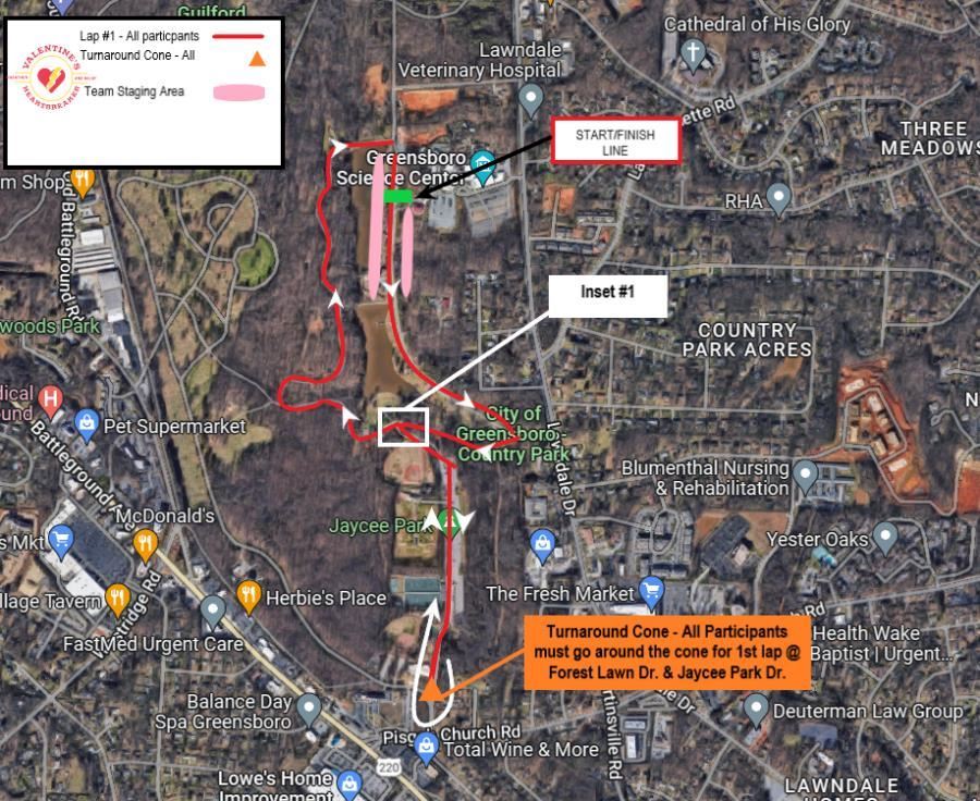 Valentine's Heartbreaker Marathon & Relay 路线图