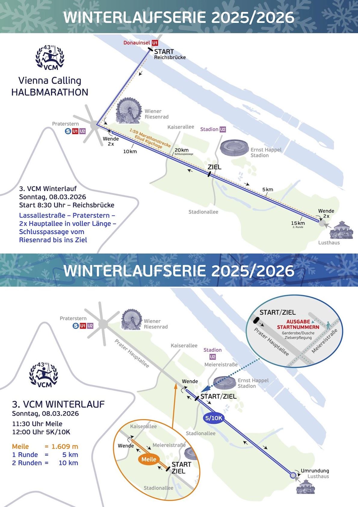 3. VCM Winterlauf - Vienna Calling MAPA DEL RECORRIDO DE