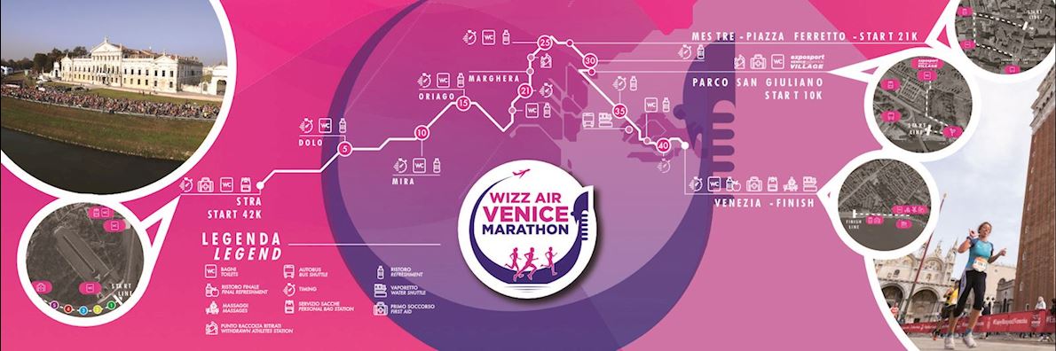38th Wizz Air Venicemarathon Routenkarte