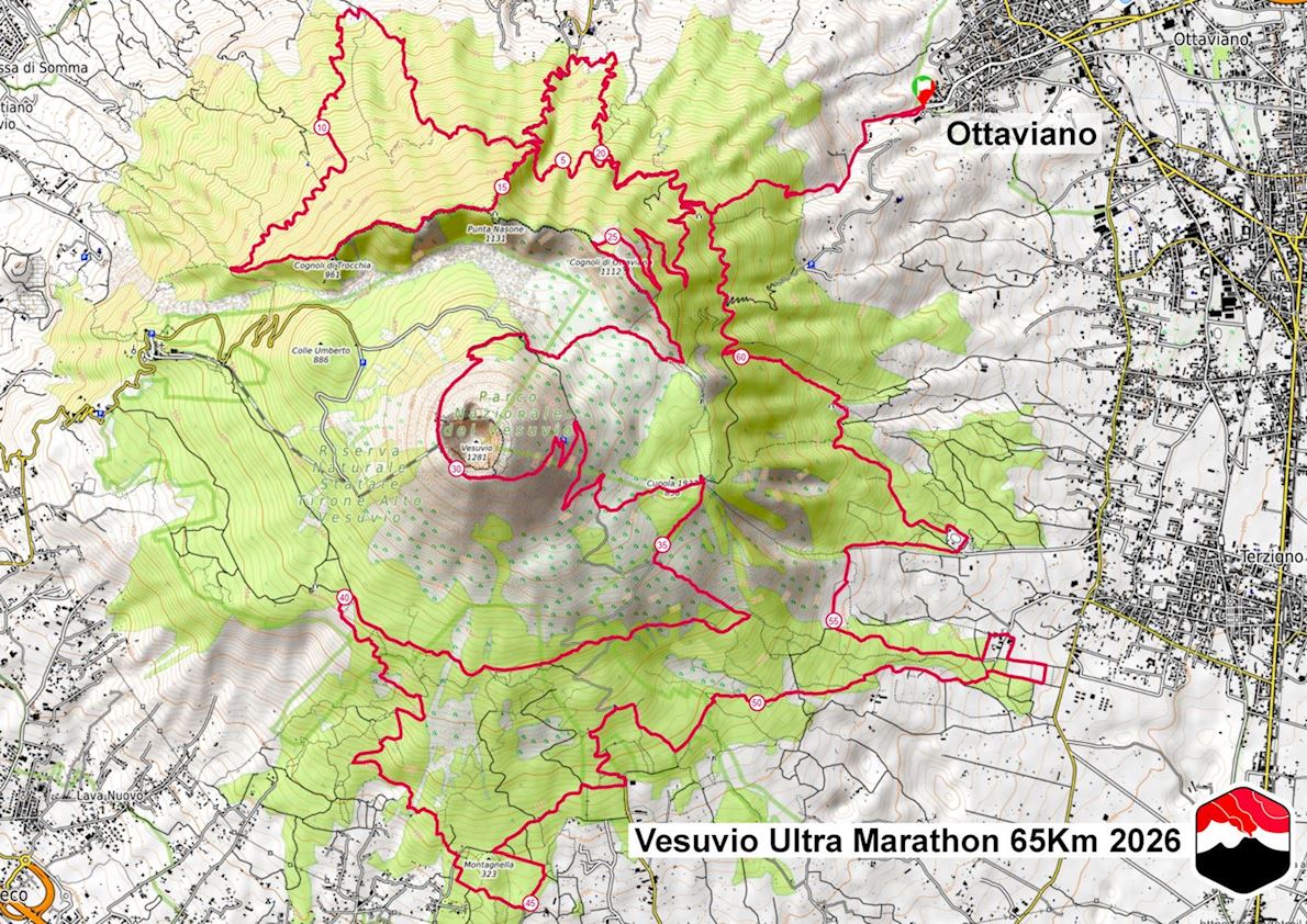 Vesuvio Ultra Marathon MAPA DEL RECORRIDO DE