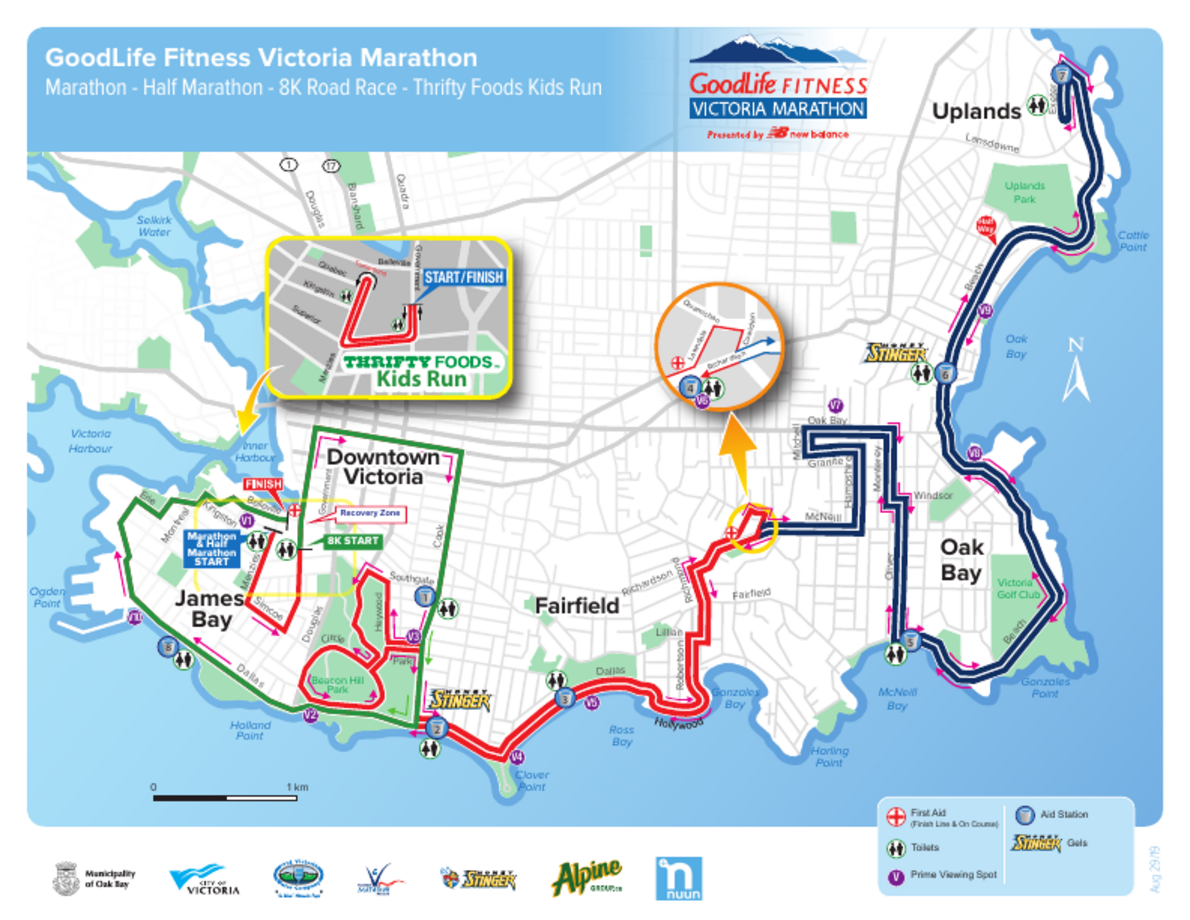 Royal Victoria Marathon Routenkarte