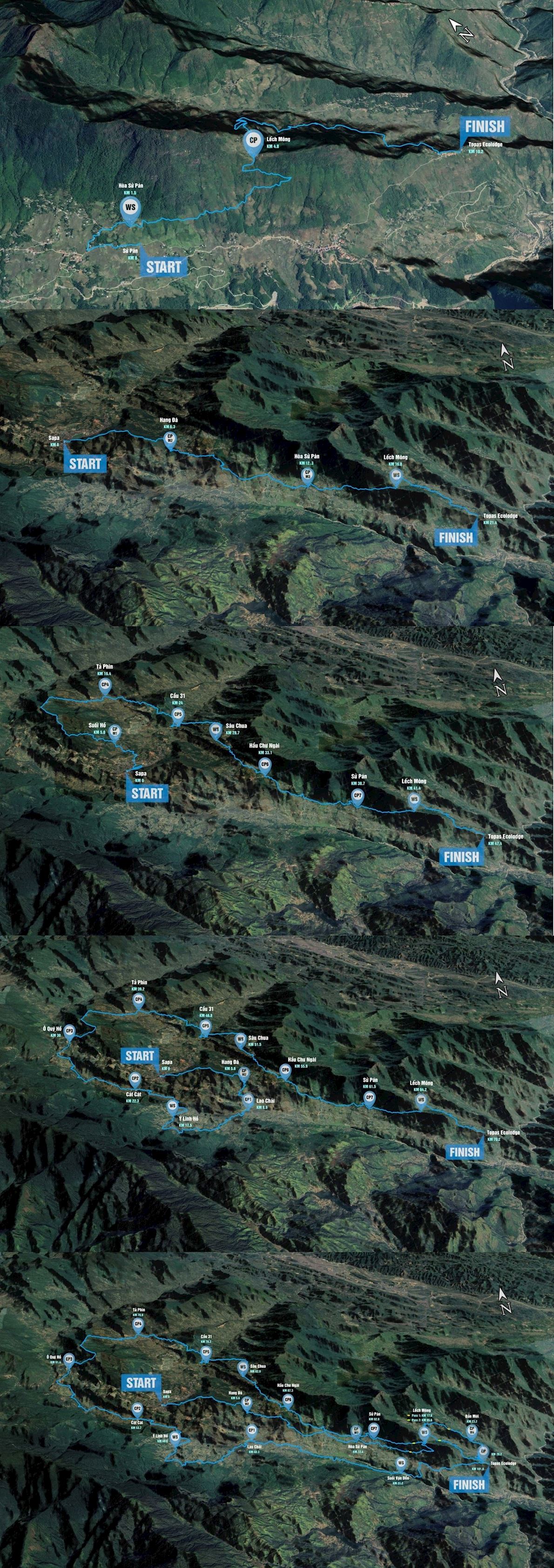 Vietnam Mountain Marathon Mappa del percorso