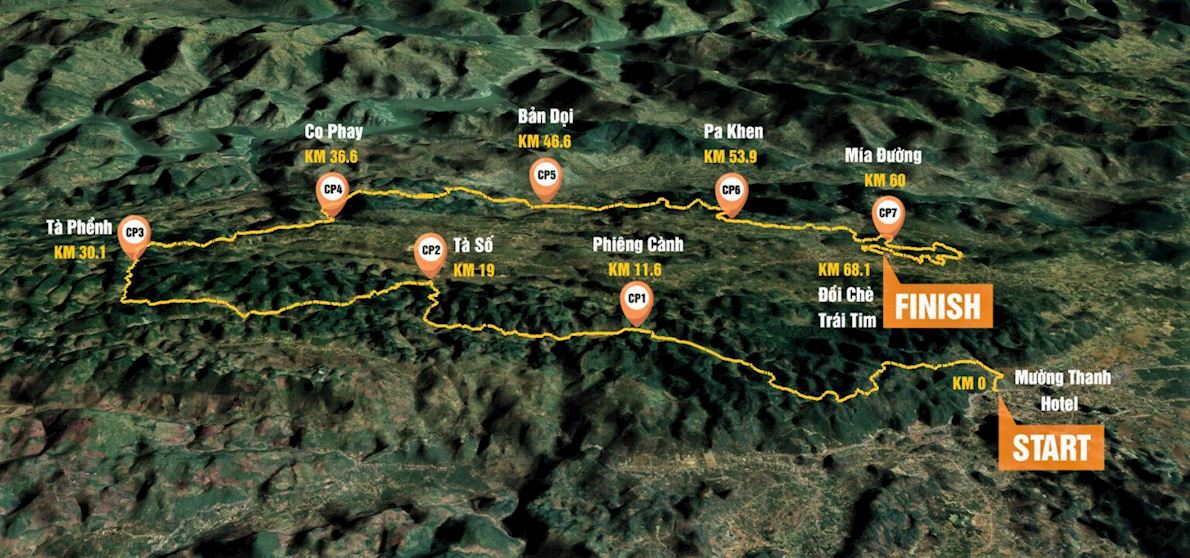 Vietnam Trail Marathon Routenkarte