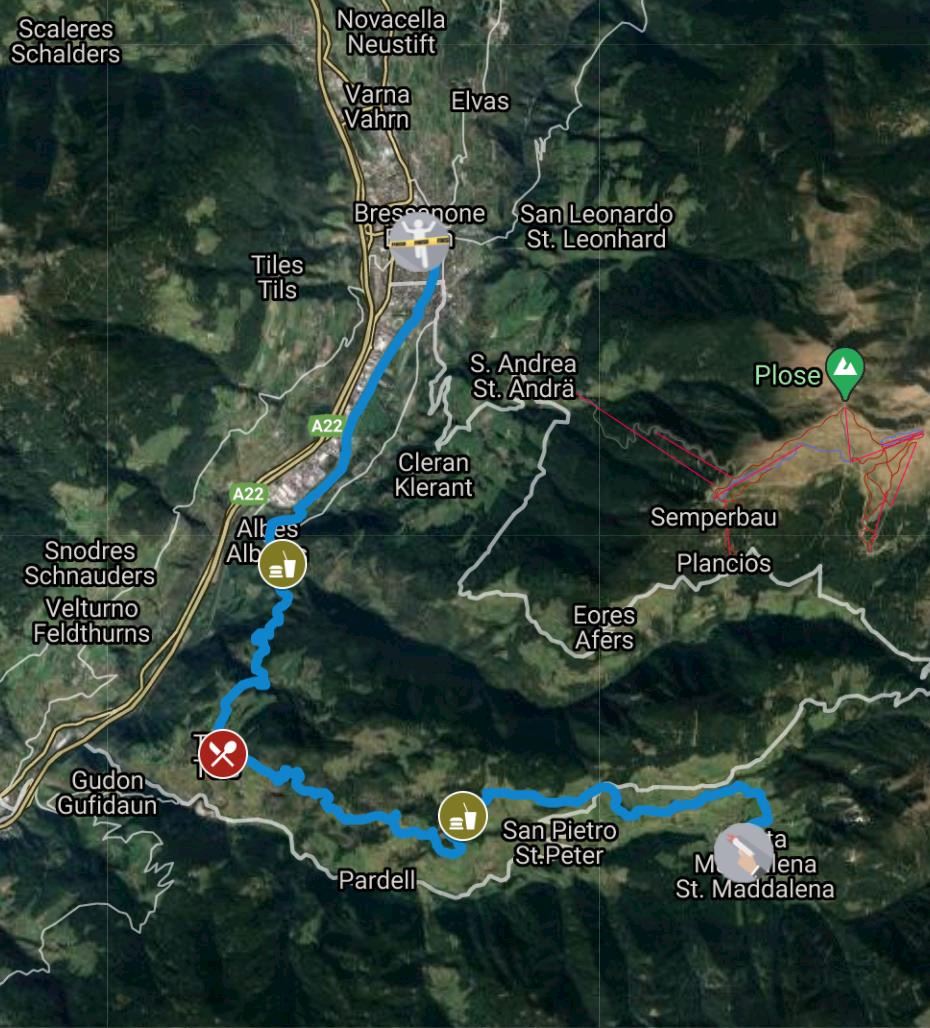 Villnöss Dolomiten Run MAPA DEL RECORRIDO DE