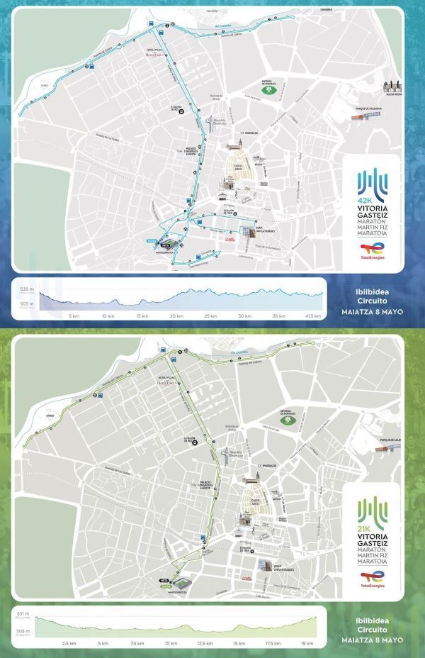 TotalEnergies Vitoria Gasteiz Marathon Martin Fiz Route Map