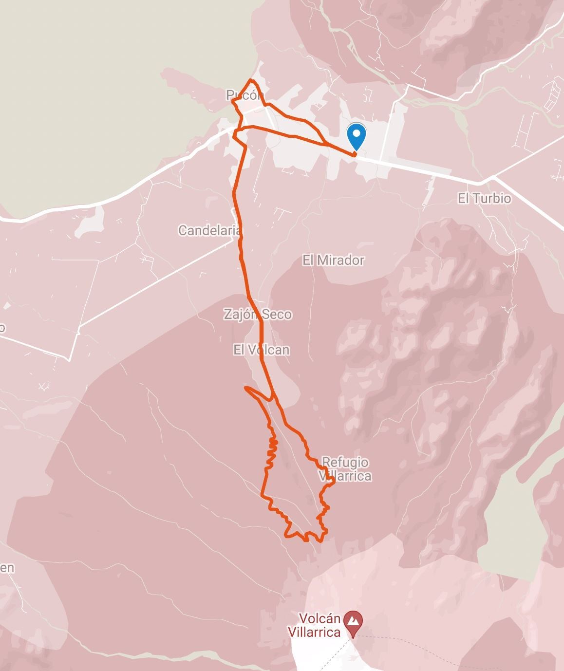 Volcano Marathon Pucon Edition MAPA DEL RECORRIDO DE