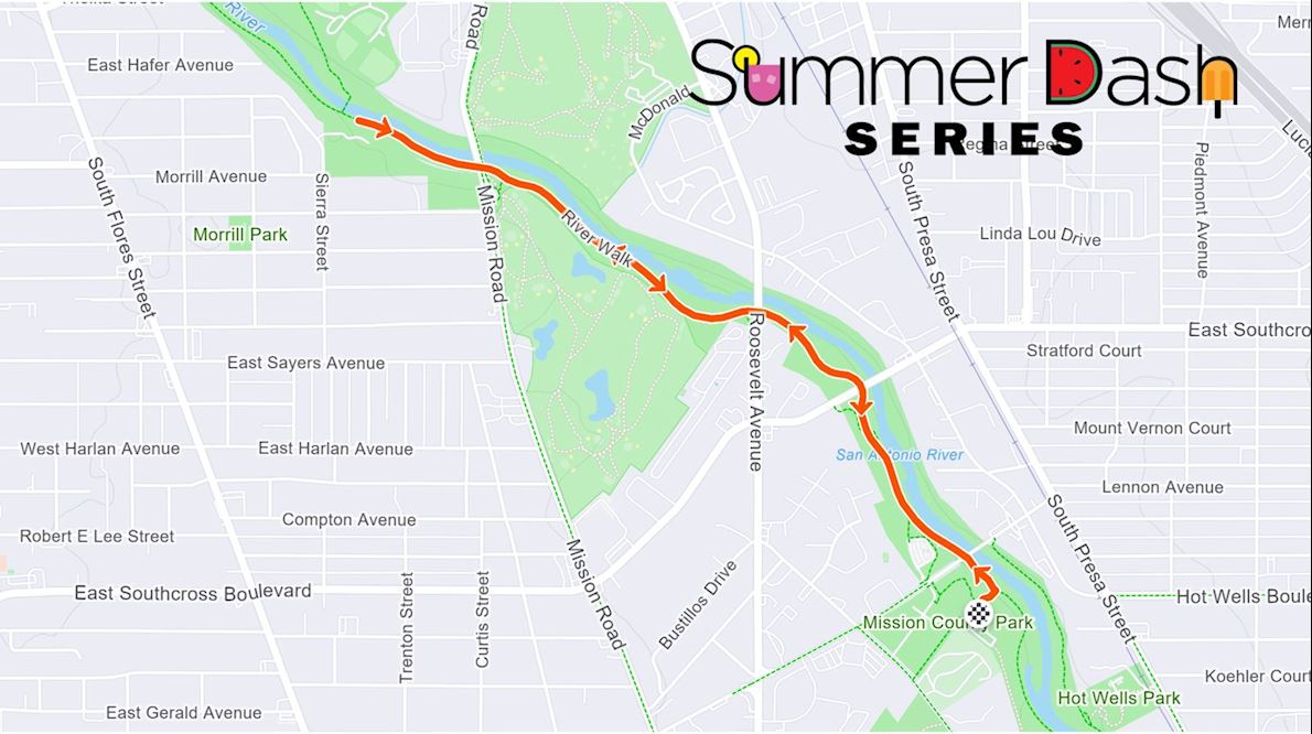 Watermelon Dash - San Antonio Route Map