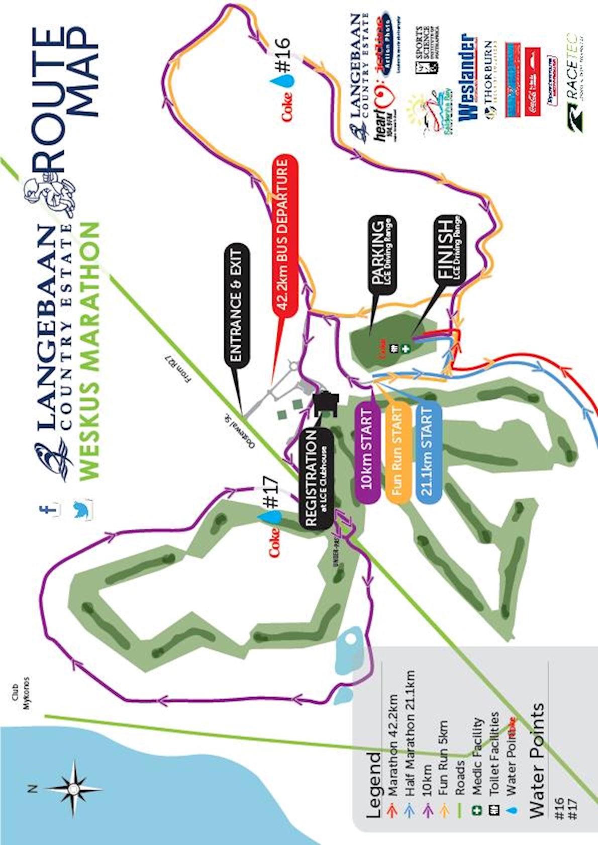 Weskus Marathon Mappa del percorso