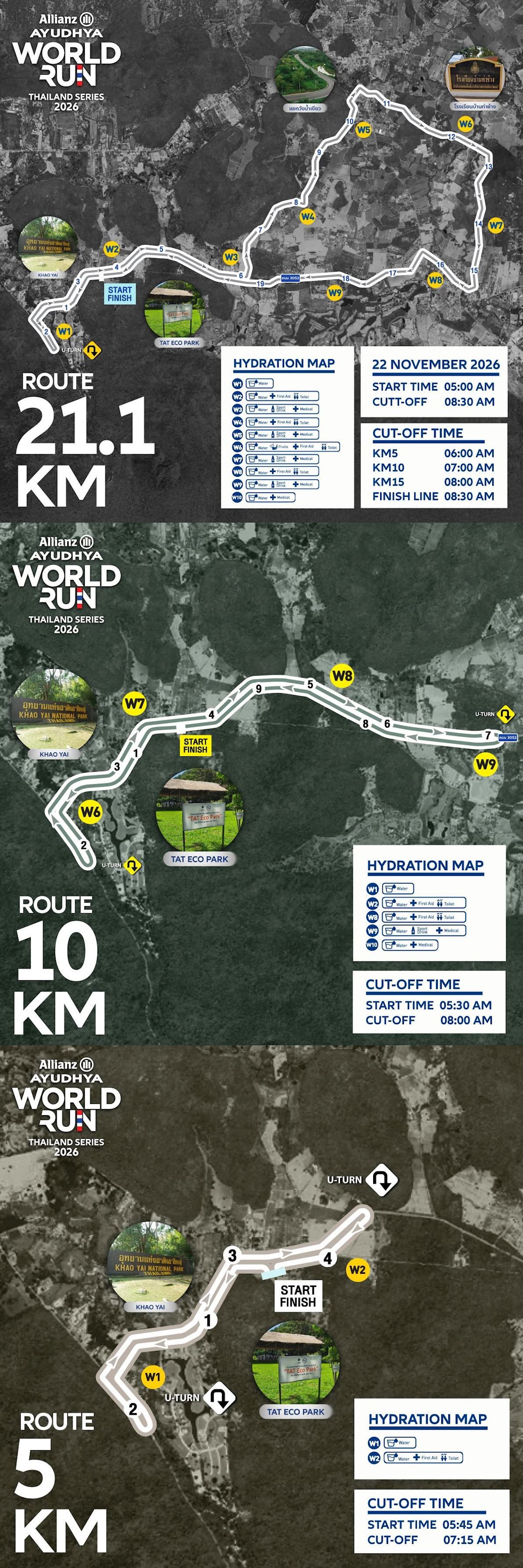 Allianz Ayudhya World Run Thailand Series Routenkarte