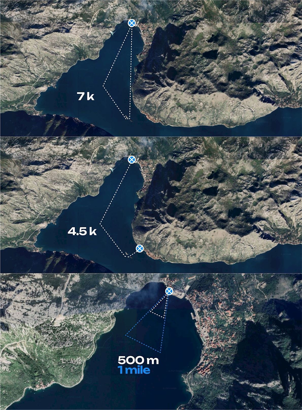 X-WATERS Montenegro Routenkarte