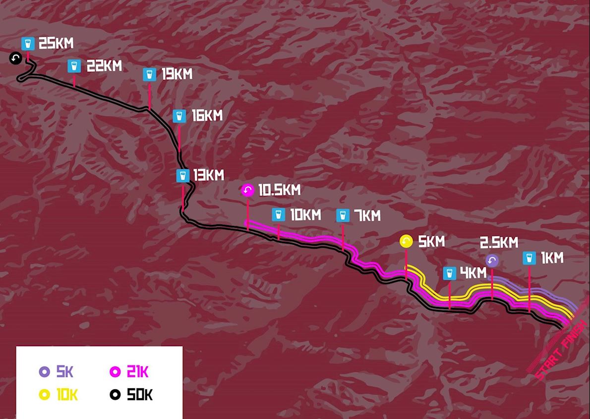 Zaamin Ultra Mappa del percorso