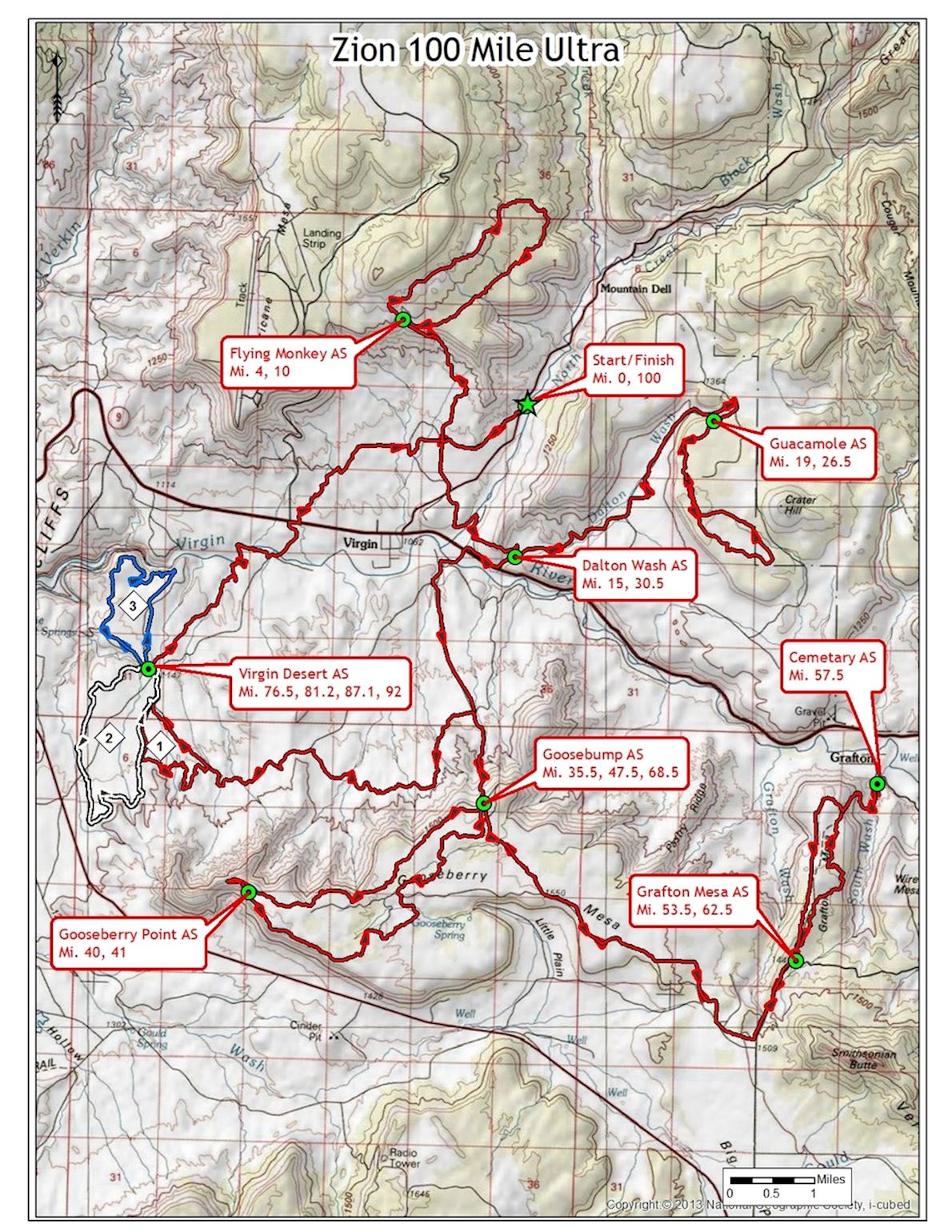Zion Ultras Route Map